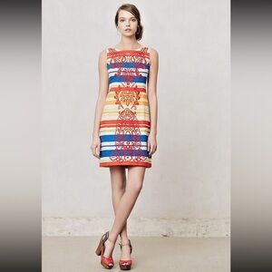 Anthropologie Tabitha Banded Totem Striped Sheath Dress